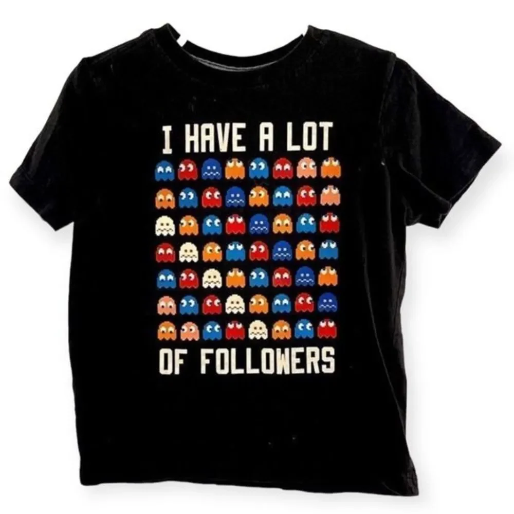 Old Navy Boys Pac Man A Lot of Followers T-shirt Size XS 5